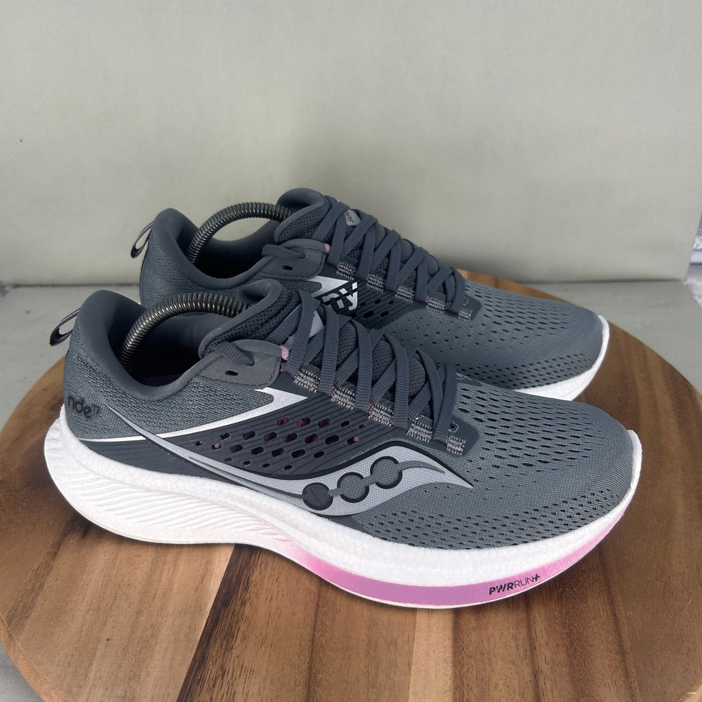 Saucony Ride 17 Womens Running Shoes Grey Pink S10924-107 Size 11 Cushioned